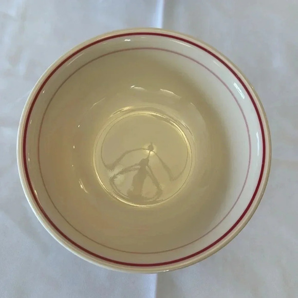 Corelle CRANBERRY BLOSSOM 6 & 1/4" Cereal Bowls Red,Pink Band - Picture 2 of 3